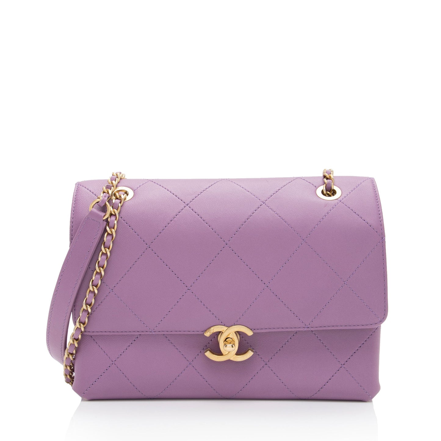 Chanel Lambskin Sleek & Chic Small Flap Bag (SHF-UMzeA2)