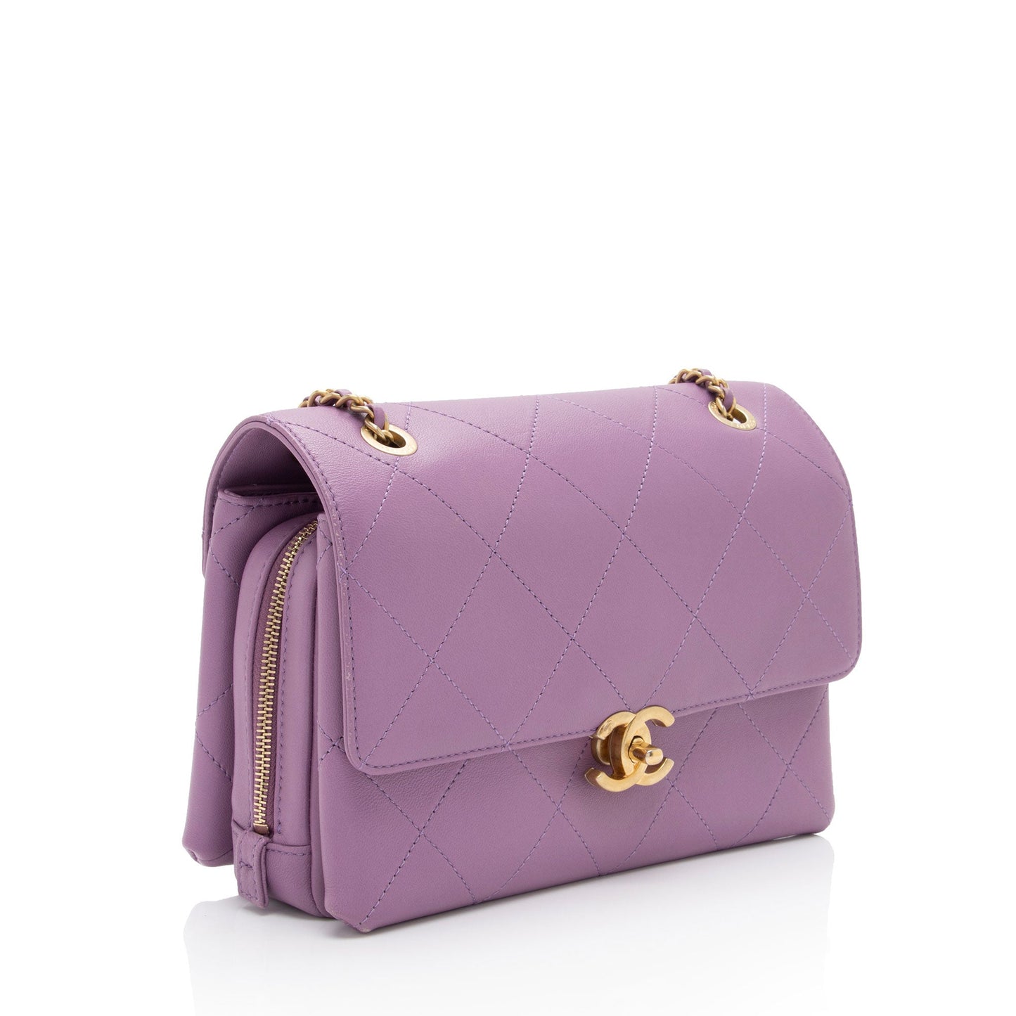 Chanel Lambskin Sleek & Chic Small Flap Bag (SHF-UMzeA2)