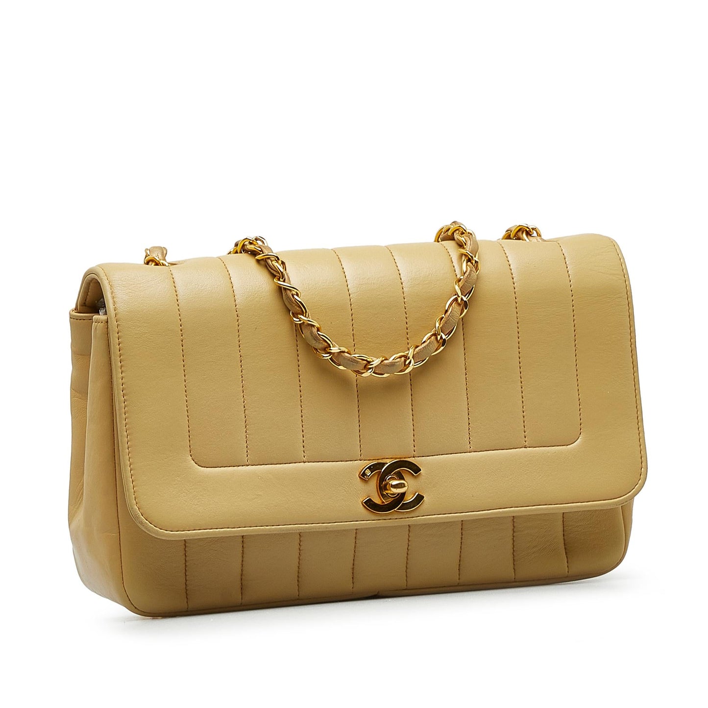 Chanel Lambskin Vertical Border Flap (SHG-oryF3k)