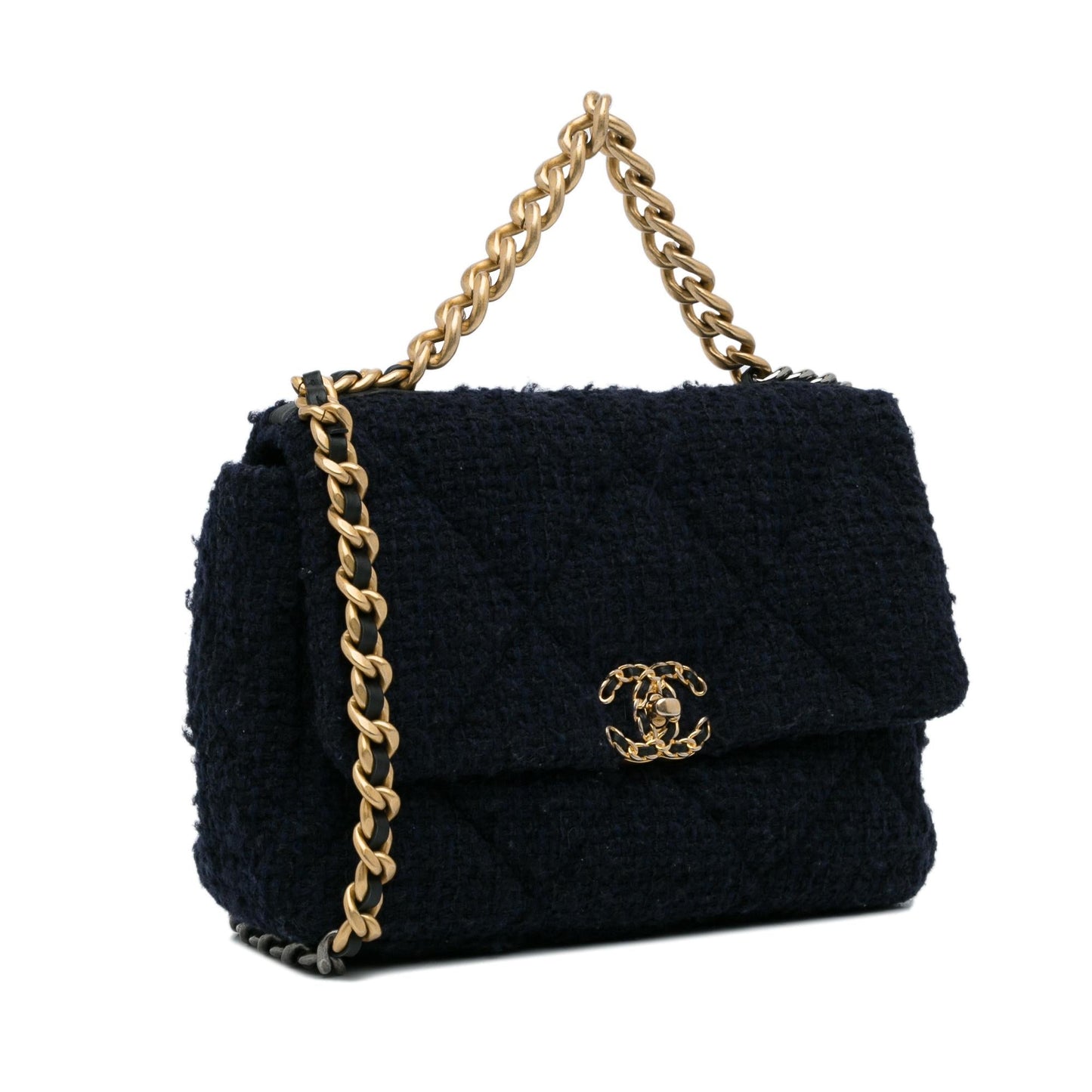 Chanel Large Tweed 19 Flap Bag (SHG-pvoWxr)