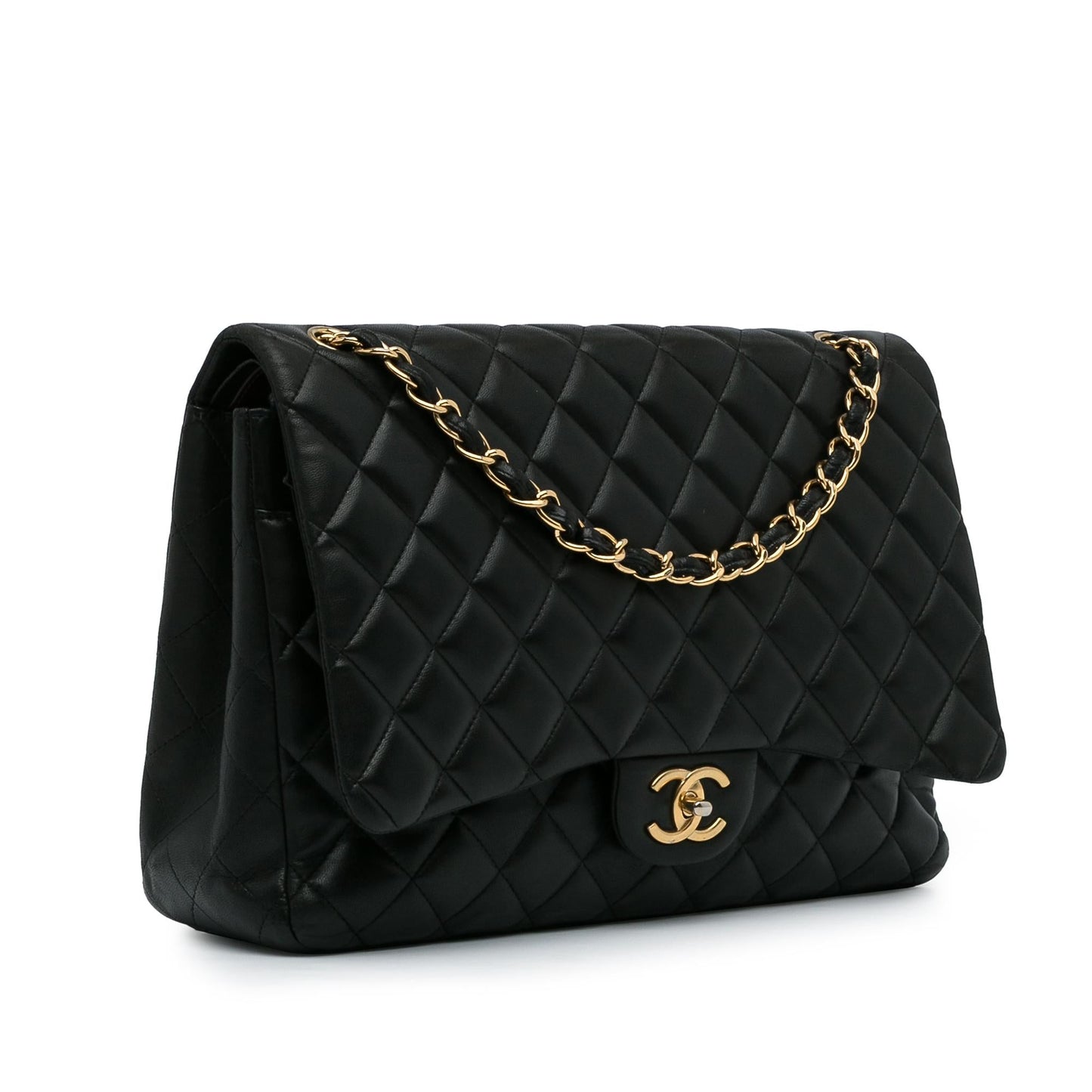 Chanel Maxi Classic Lambskin Double Flap (SHG-eE9hXY)