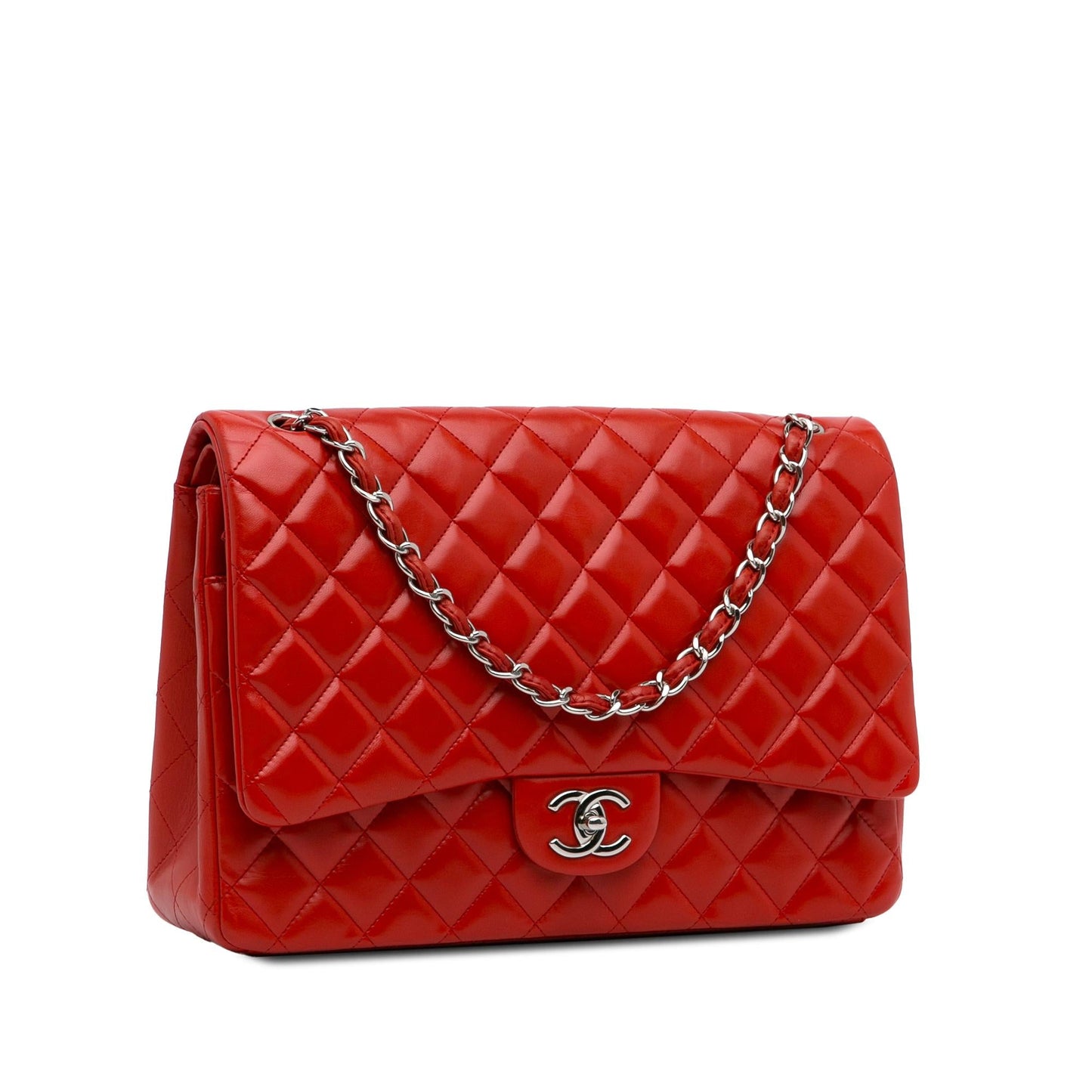 Chanel Maxi Classic Lambskin Double Flap (SHG-WfdiUz)