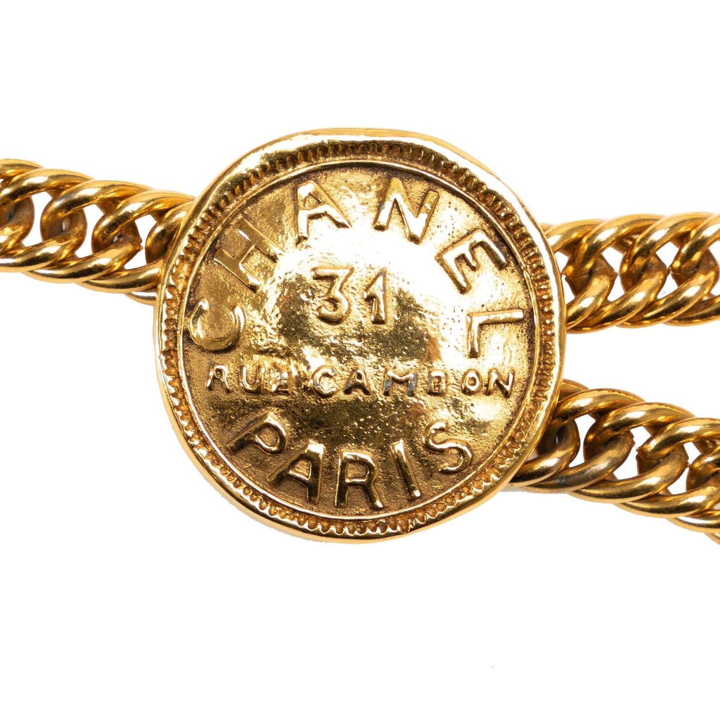 Chanel Medallion Chain-Link Belt - 38 / 96.00 (SHG-siCK65)