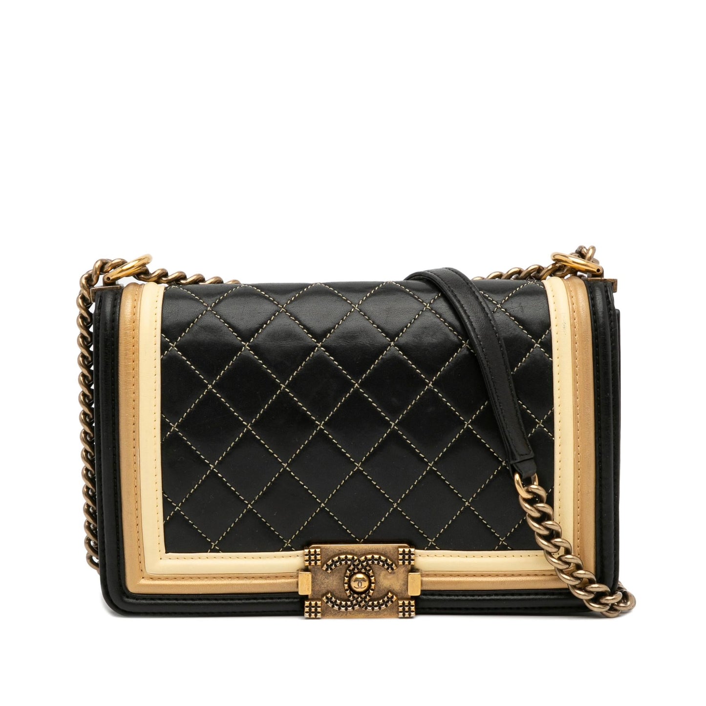 Chanel Medium Boy Flap Tricolor (SHG-lWkgem)