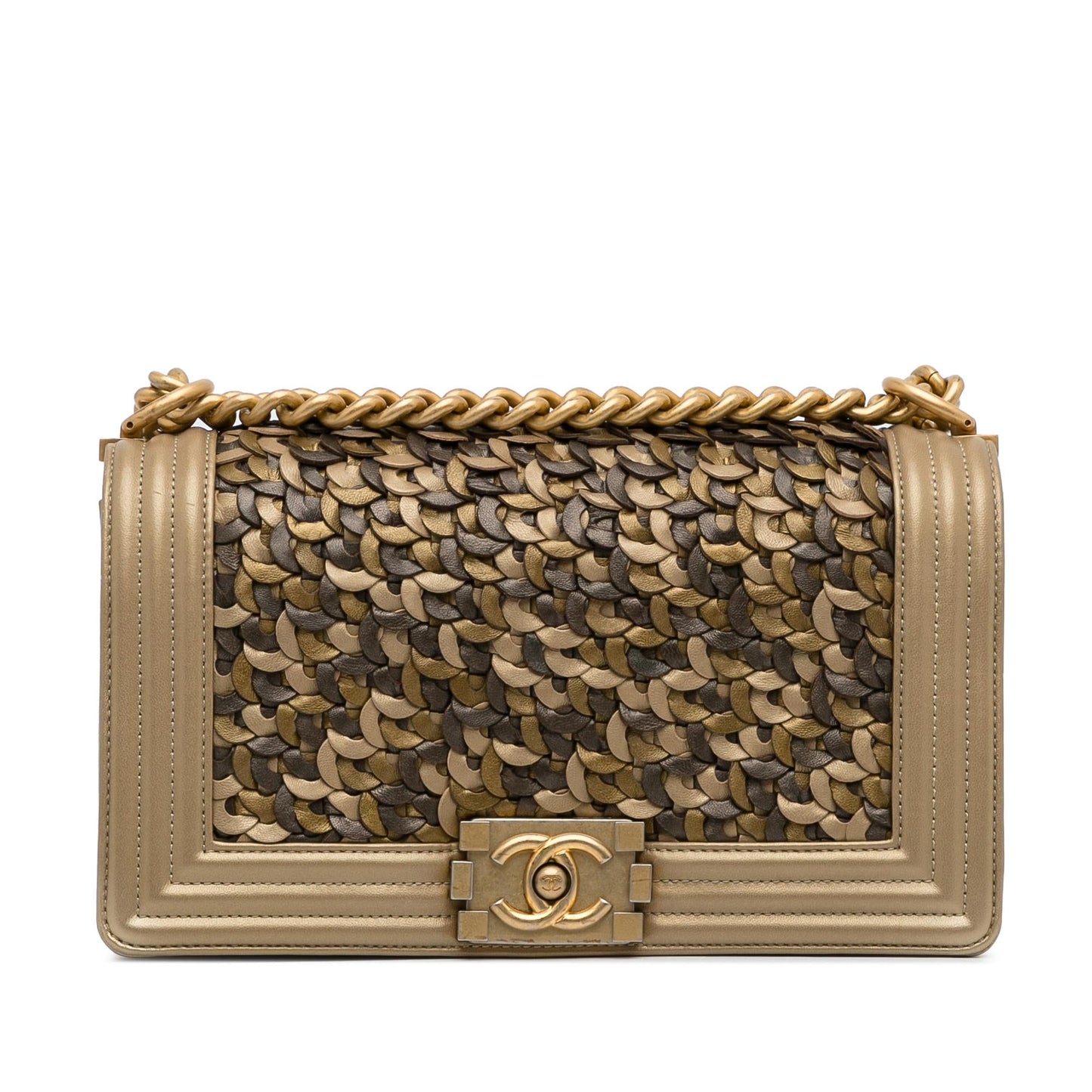 Chanel Medium Braided Lambskin Boy Flap (SHG-RBPUYt)