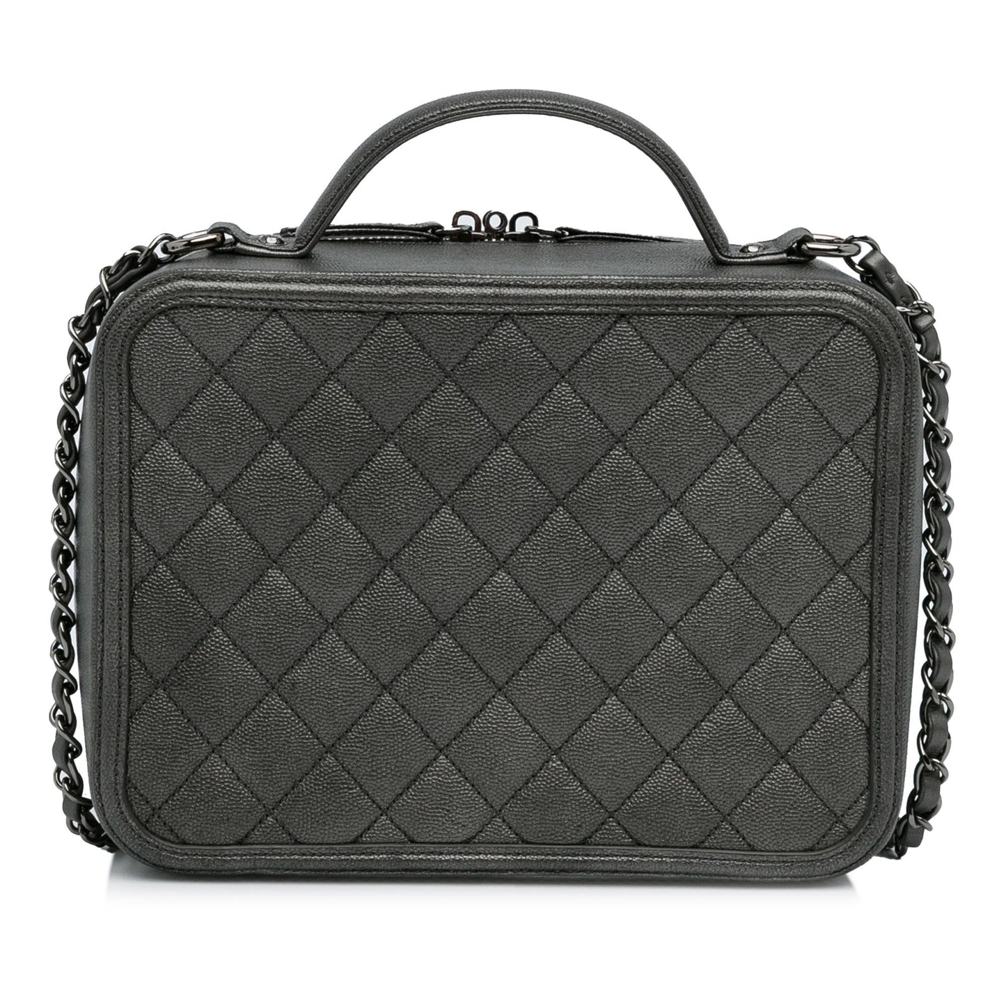 Chanel Medium CC Filigree Caviar Vanity Case (SHG-JLPrCU)