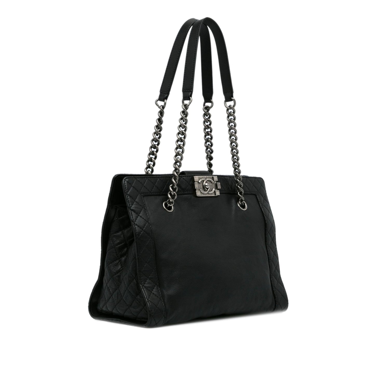 Chanel Medium Calfskin Boy Reverso Shopping Tote (SHG-odyl7T)