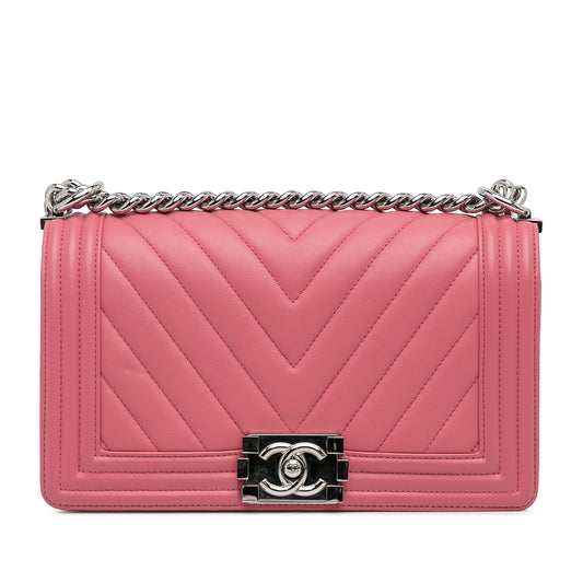 Chanel Medium Chevron Boy Flap (SHG-A6HoST)
