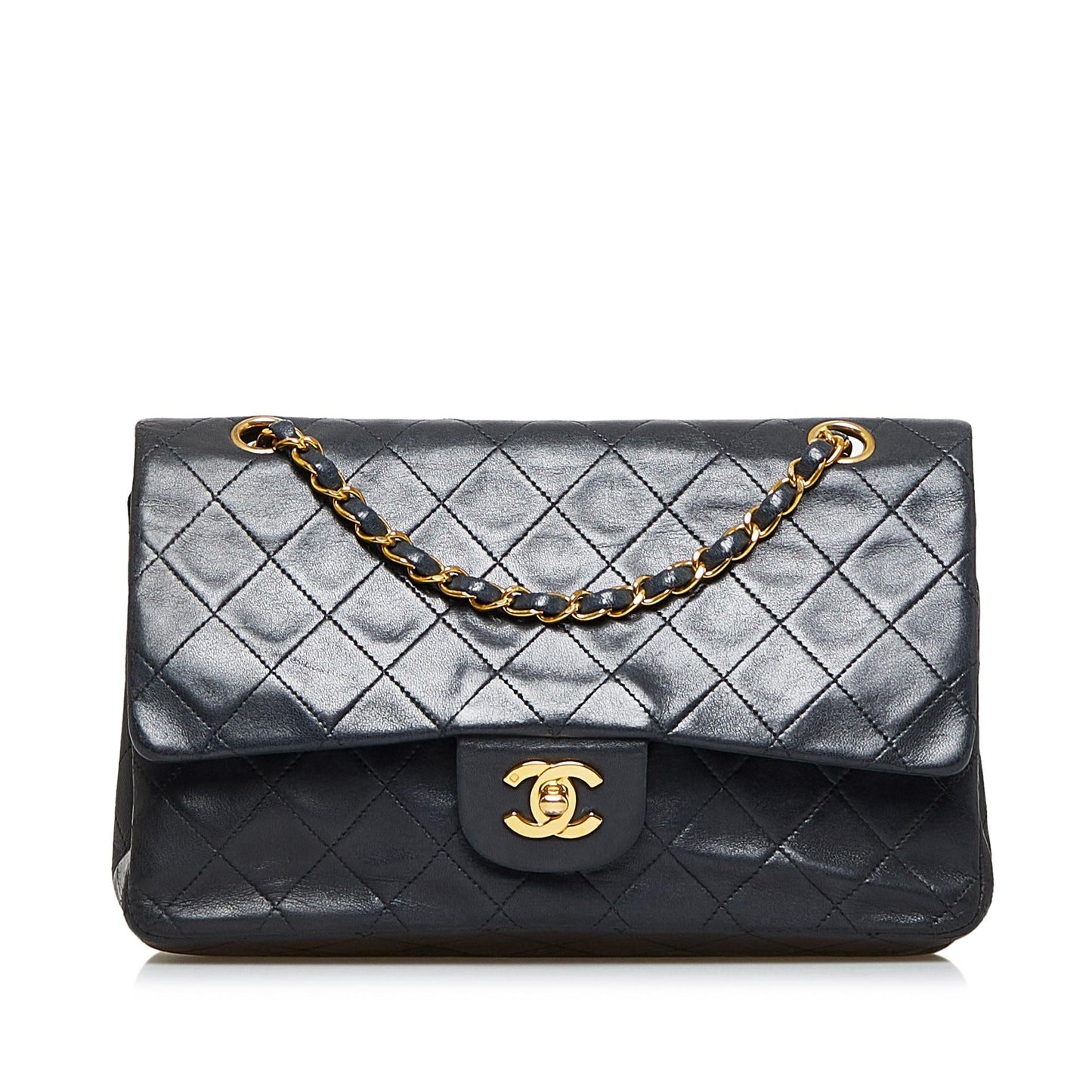 Chanel Medium Classic Lambskin Double Flap (SHG-QHtK2D)