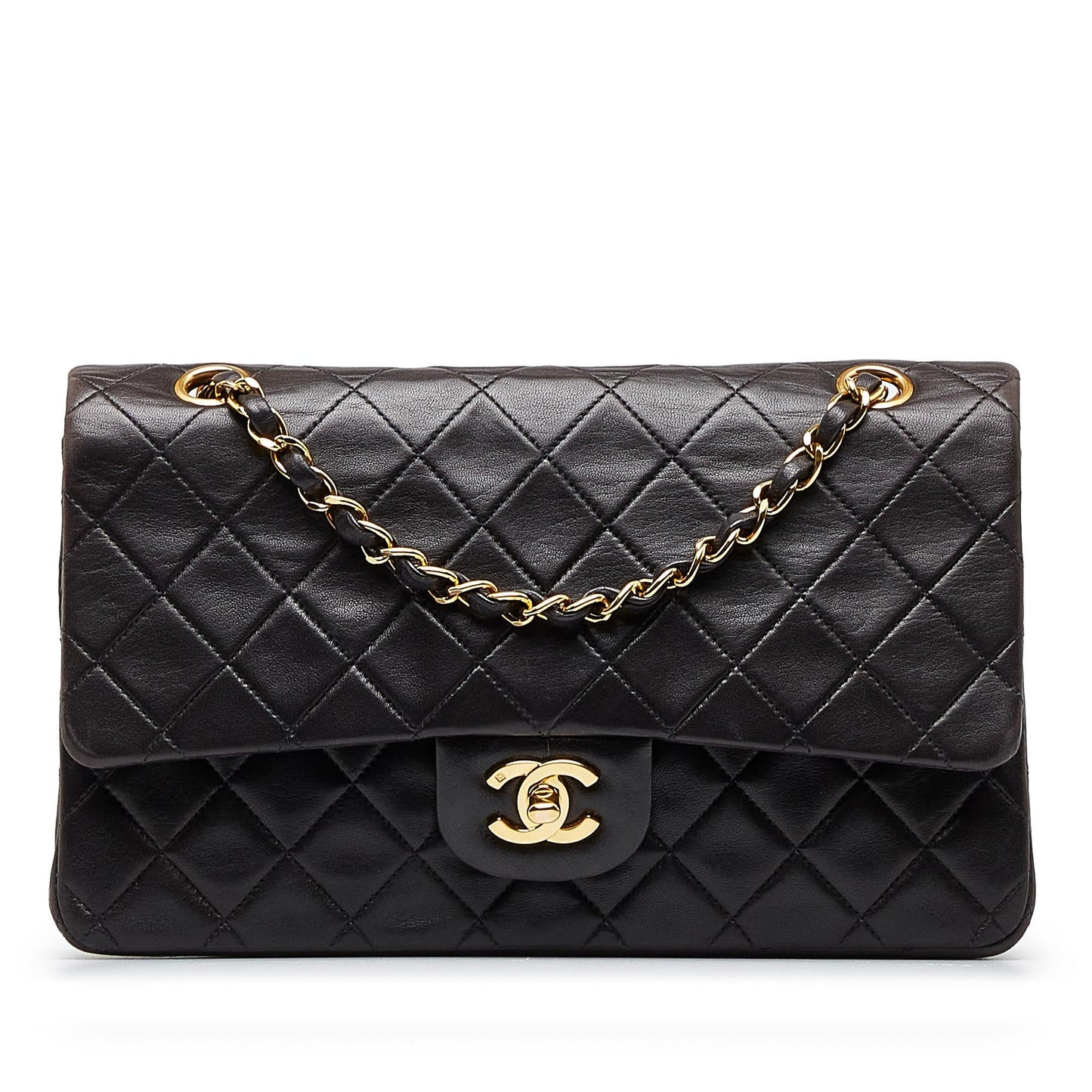 Chanel Medium Classic Lambskin Double Flap (SHG-hLYG9a)