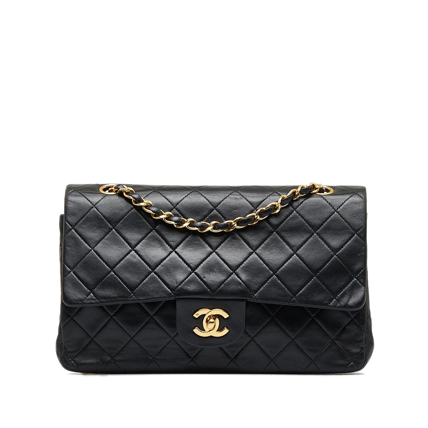 Chanel Medium Classic Lambskin Double Flap (SHG-MLhL0Y)