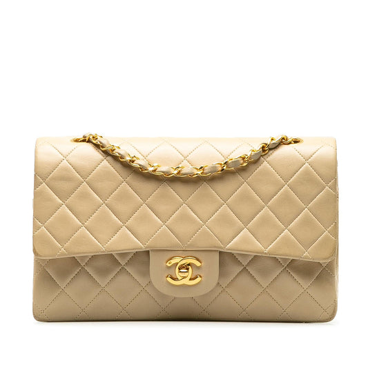 Chanel Medium Classic Lambskin Double Flap (SHG-Kr2lcw)