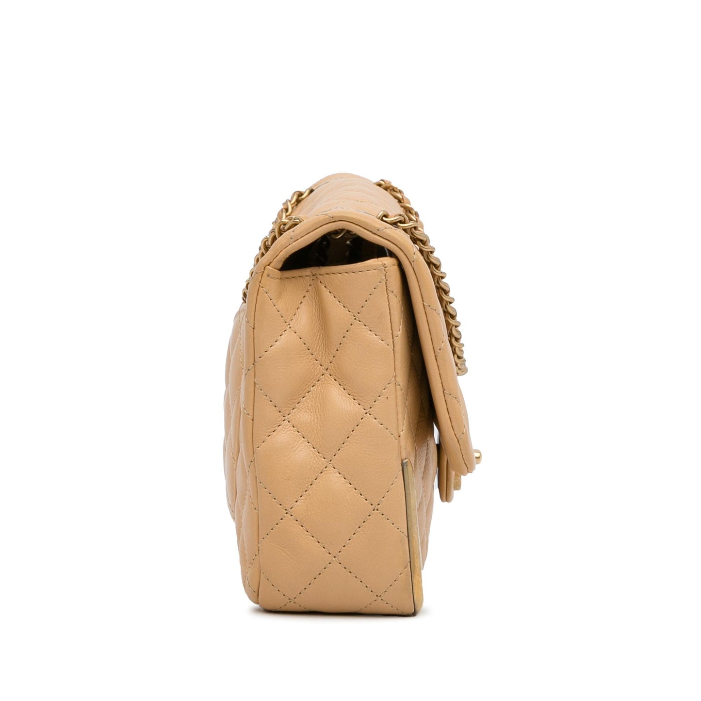 Chanel Medium Classic Lambskin Metal Edge Shoulder Bag (SHG-0qisTN)