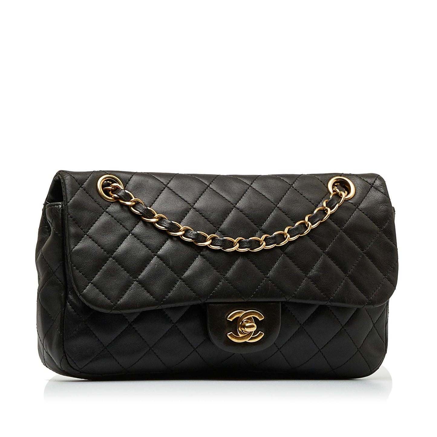 Chanel Medium Classic Lambskin Single Flap (SHG-IvYGNR)