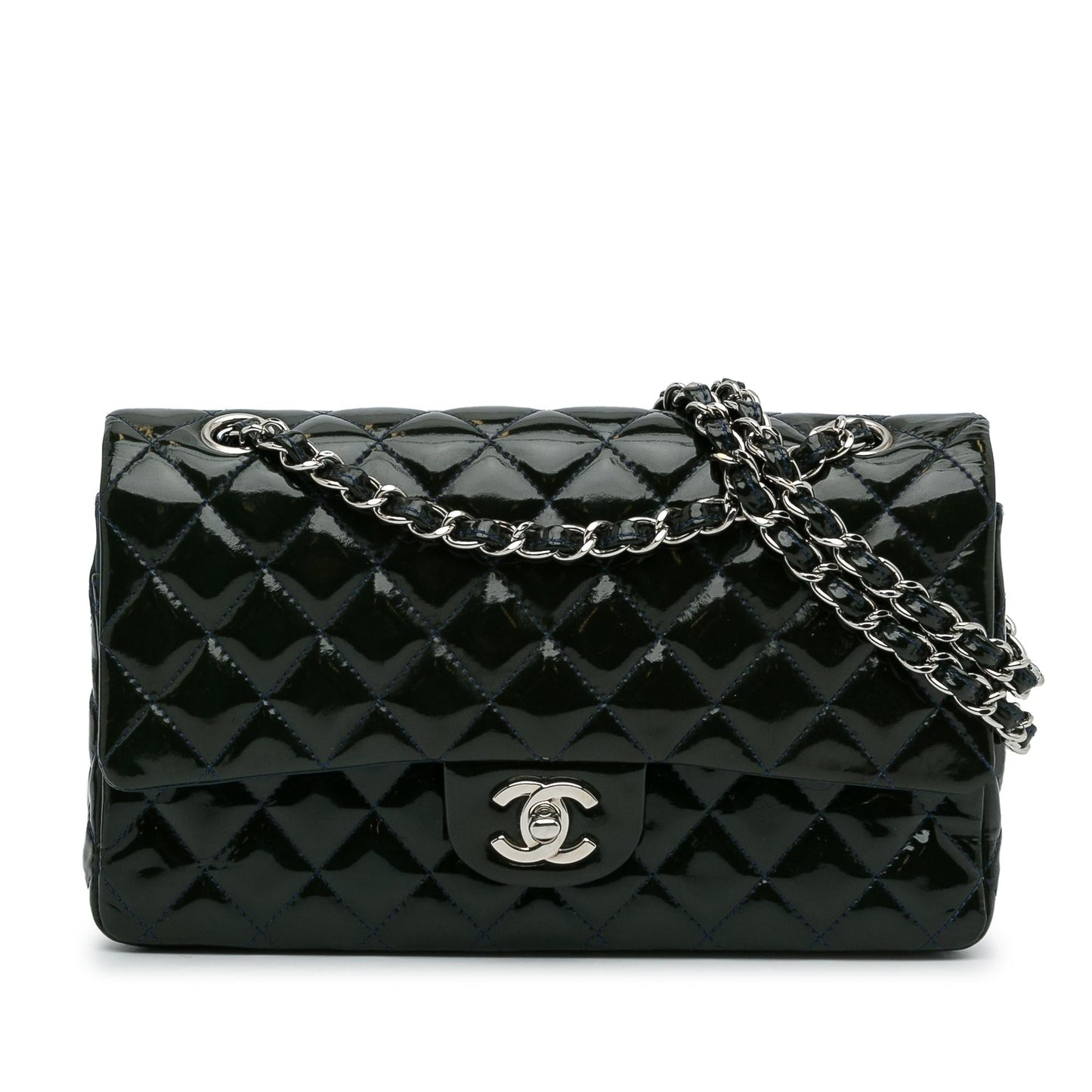 Chanel Medium Classic Patent Double Flap (SHG-ujgXKW)