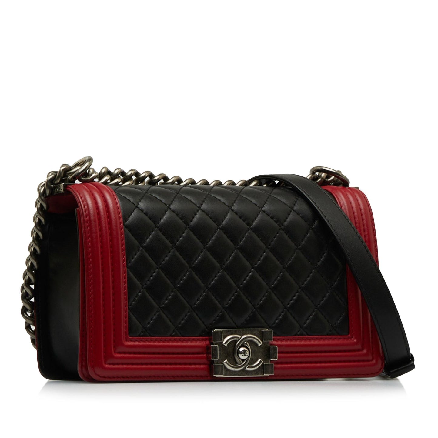 Chanel Medium Lambskin Boy Bicolor Flap Bag (SHG-rAk6LZ)