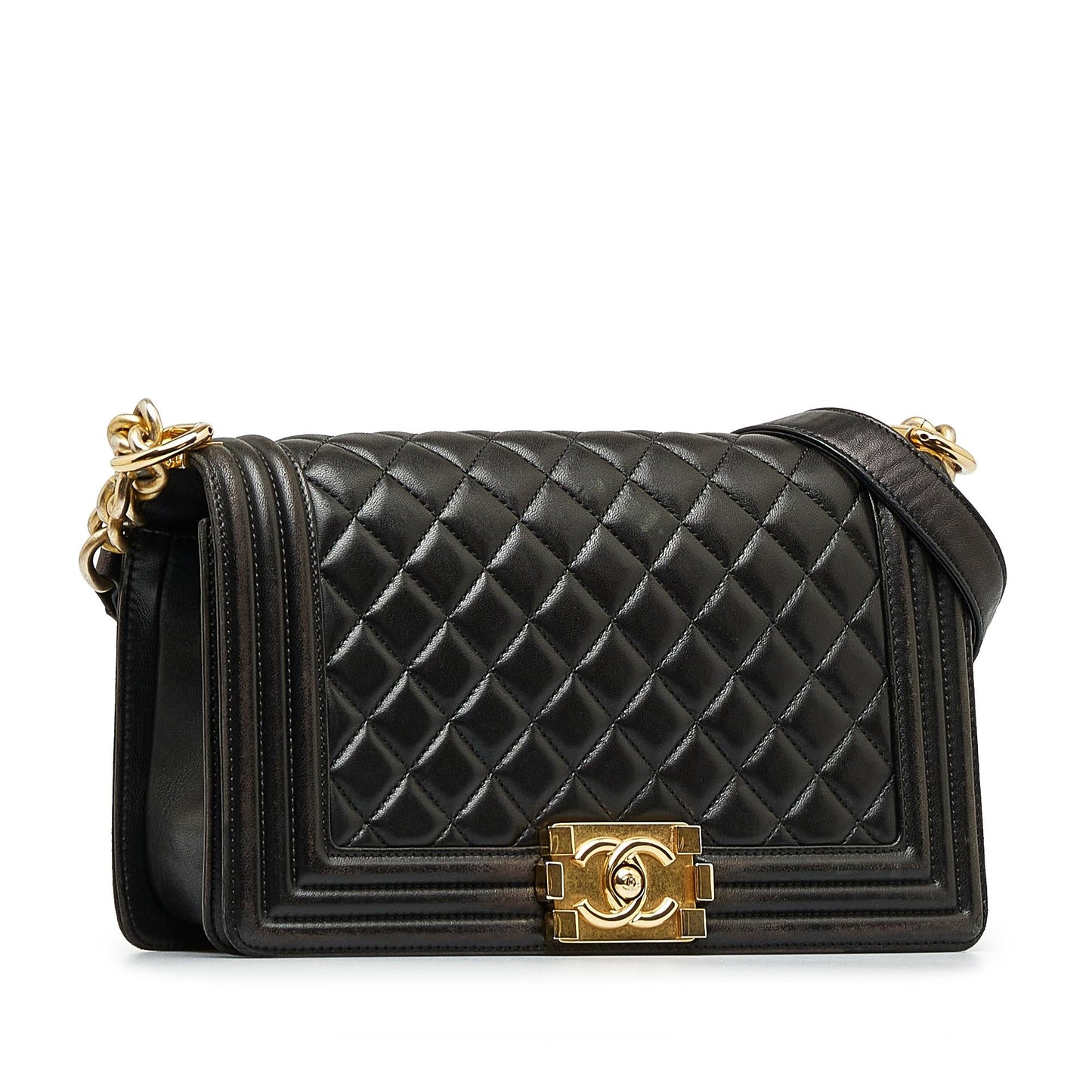 Chanel Medium Lambskin Boy Flap Bag (SHG-1jQAVu)