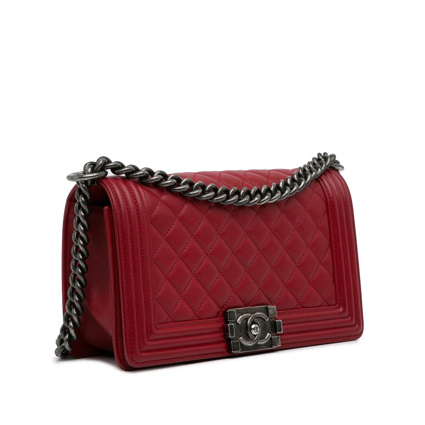 Chanel Medium Lambskin Boy Flap Bag (SHG-HGvn58)