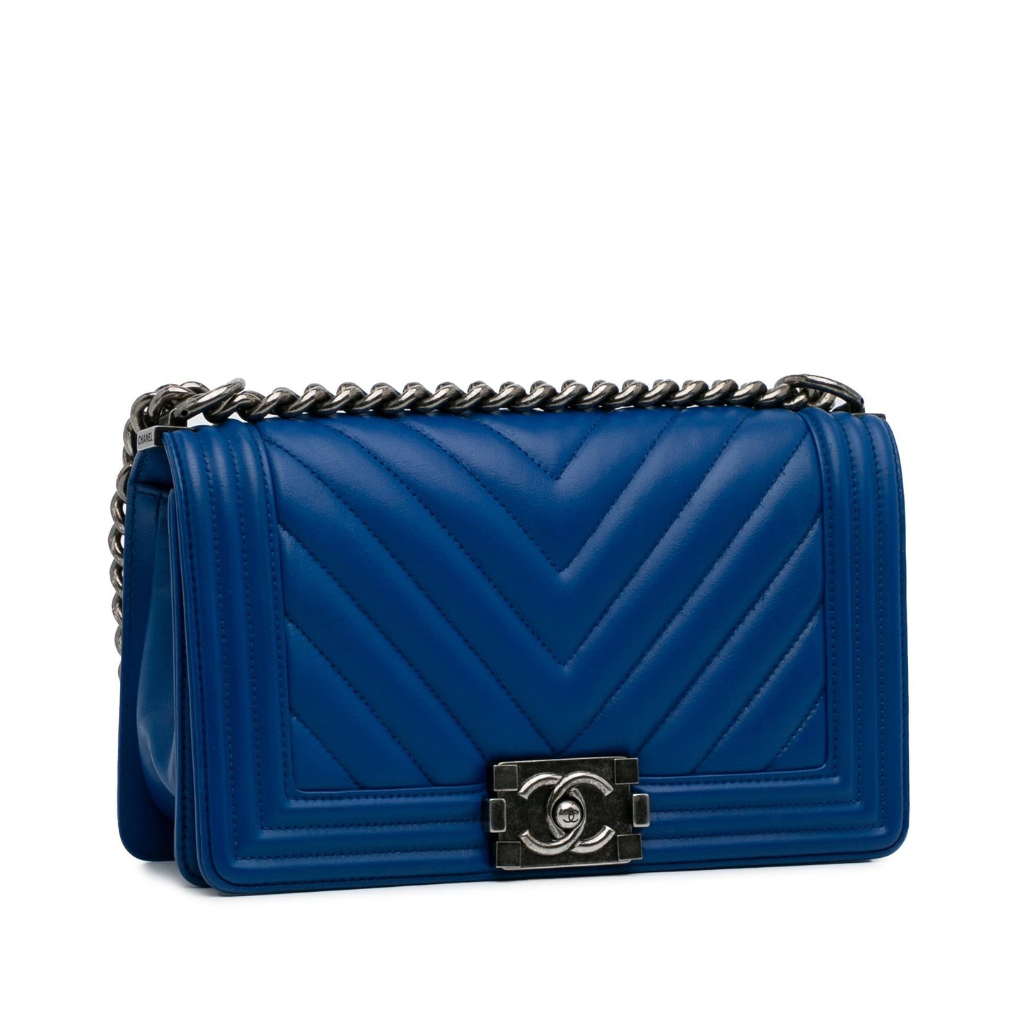 Chanel Medium Lambskin Chevron Boy Flap (SHG-9fPgQE)