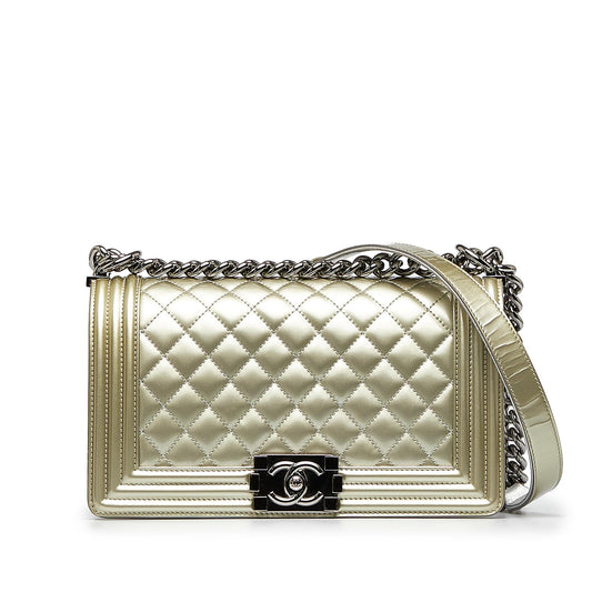 Chanel Medium Matelasse Bicolor Boy Flap (SHG-DtcdBd)