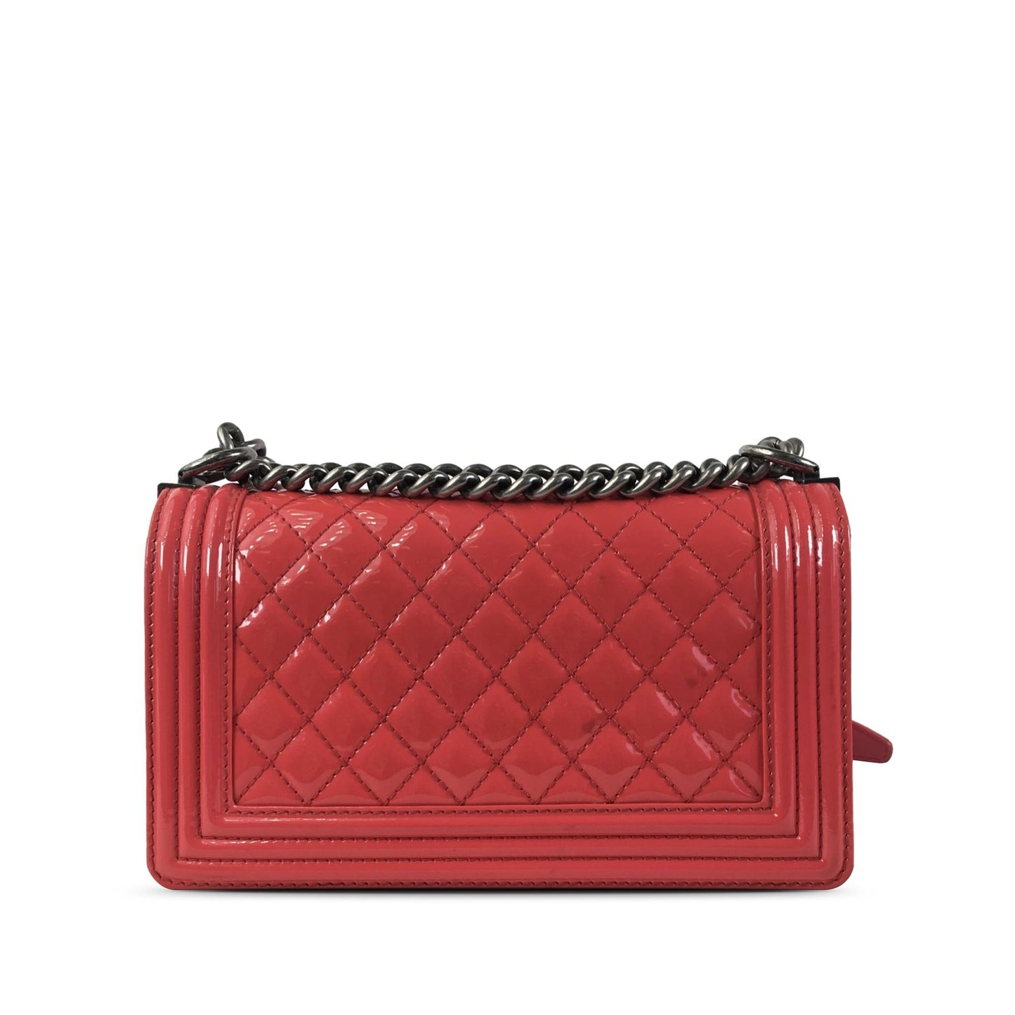 Chanel Medium Patent Boy Flap (SHG-5SohTg)
