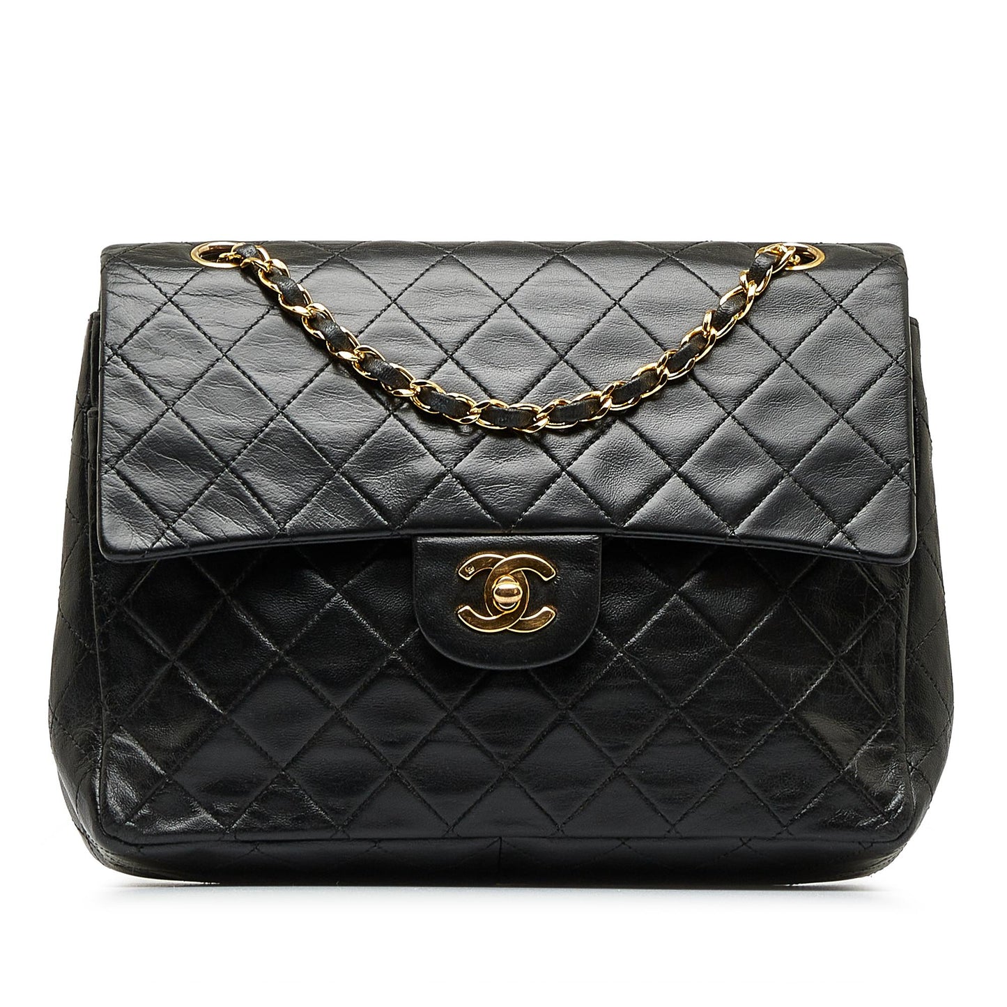 Chanel Medium Tall Classic Lambskin Double Flap (SHG-N2XA7B)