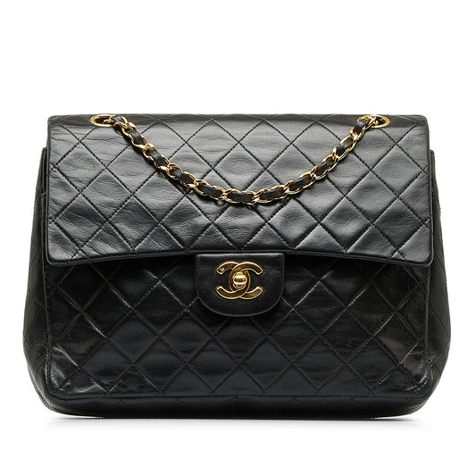 Chanel Medium Tall Classic Lambskin Double Flap (SHG-N2XA7B)
