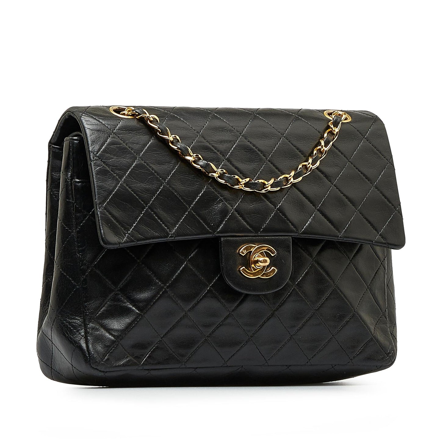Chanel Medium Tall Classic Lambskin Double Flap (SHG-N2XA7B)