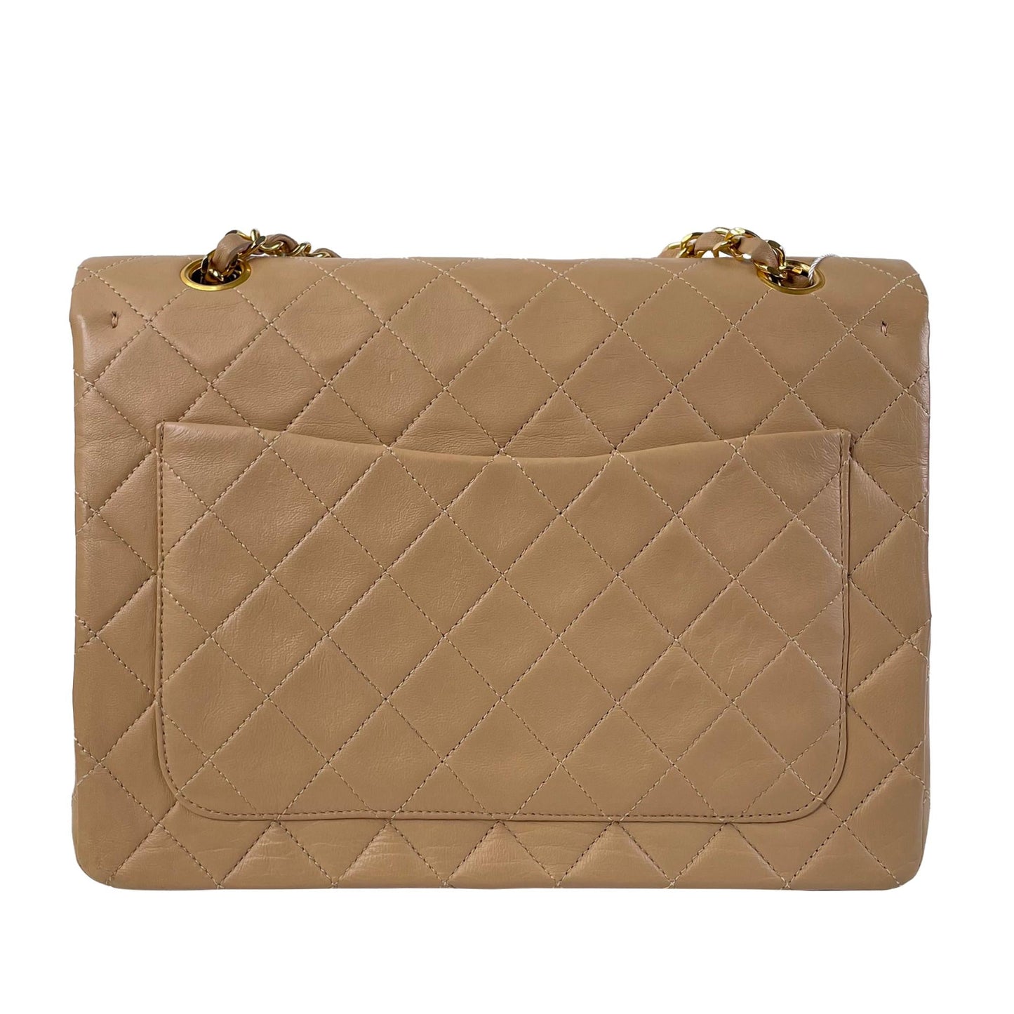 Chanel Medium Tall Classic Lambskin Double Flap (SHG-zWn37H)