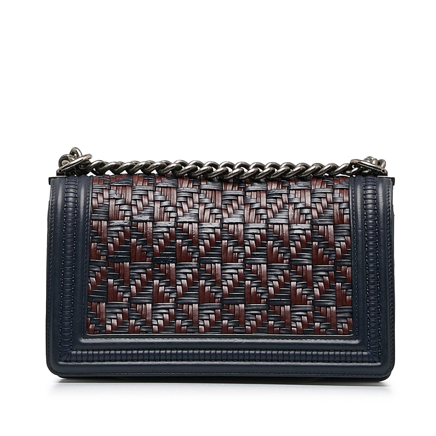 Chanel Medium Woven Lambskin Boy Flap (SHG-FyfyN3)