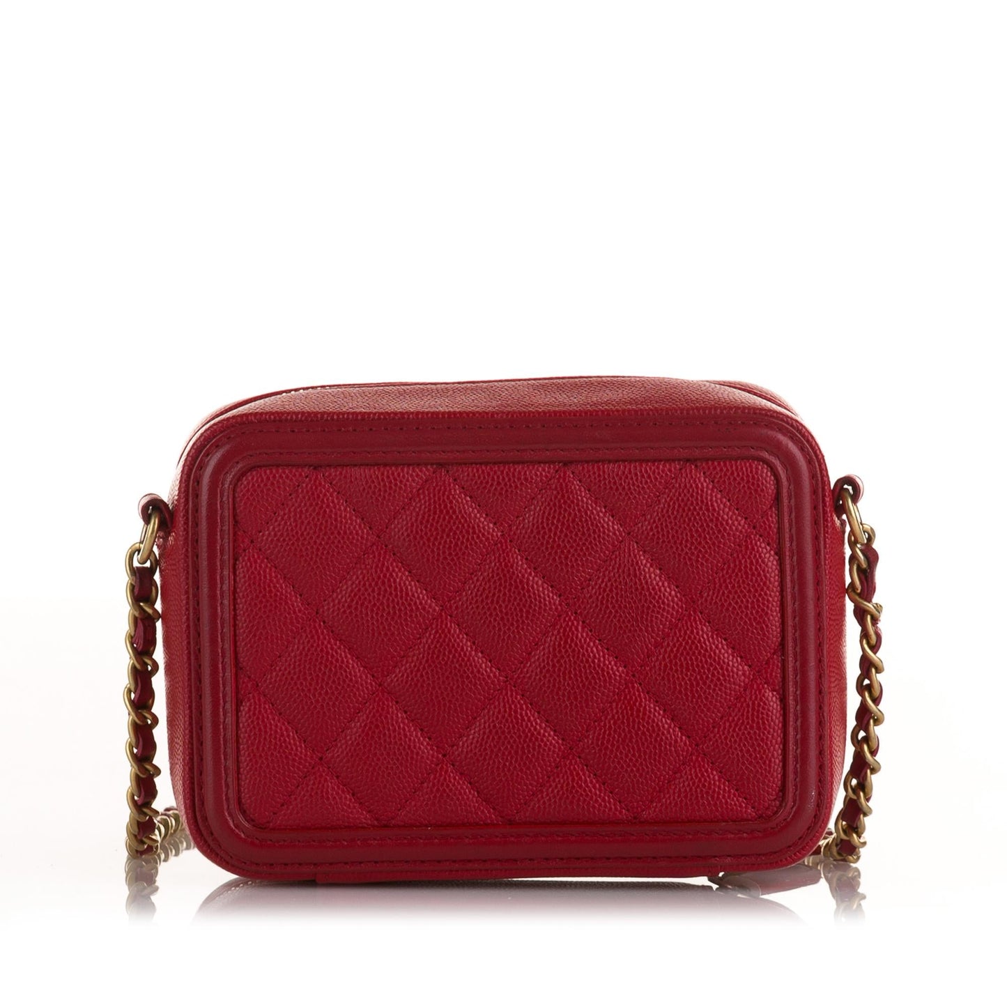 Chanel Mini CC Filigree Caviar Vanity Case (SHG-qVsozO)