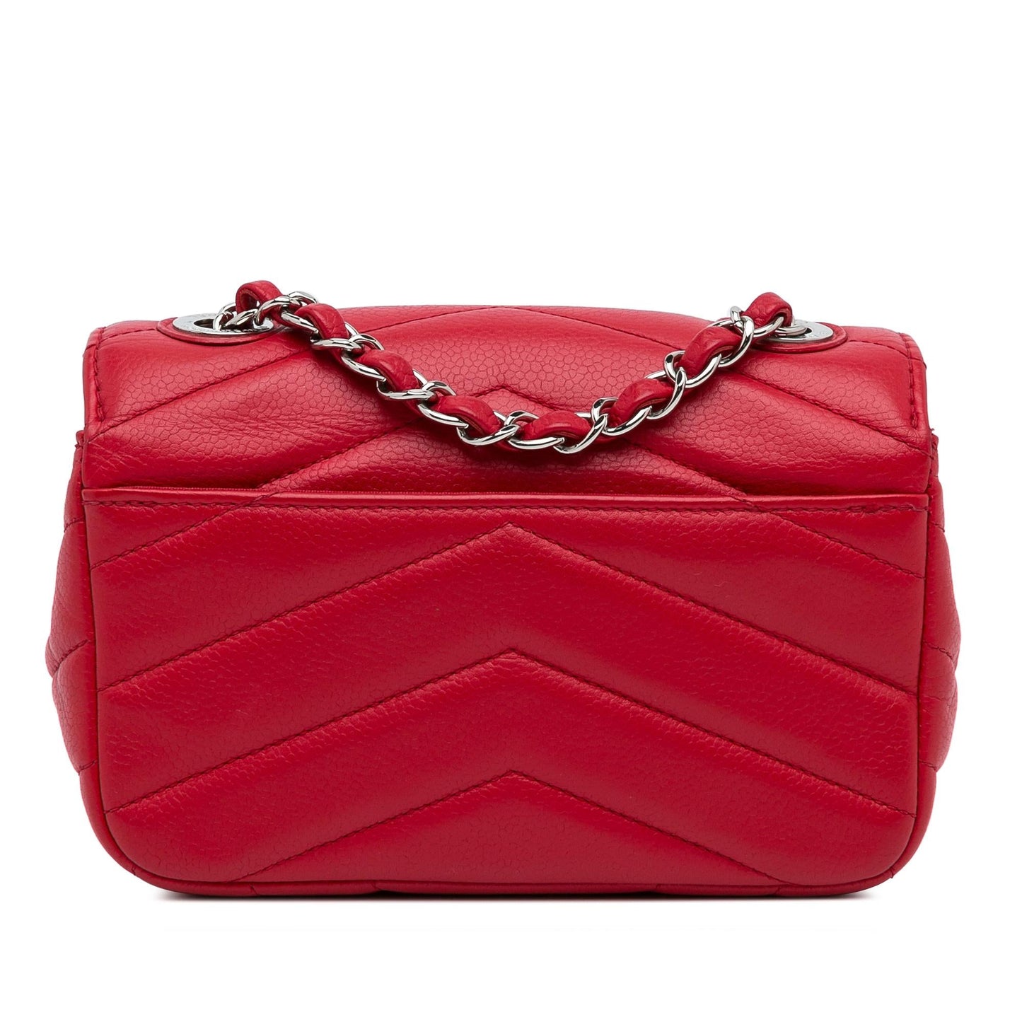 Chanel Mini Caviar Chevron Data Center Envelope Flap Bag (SHG-xIRjR6)