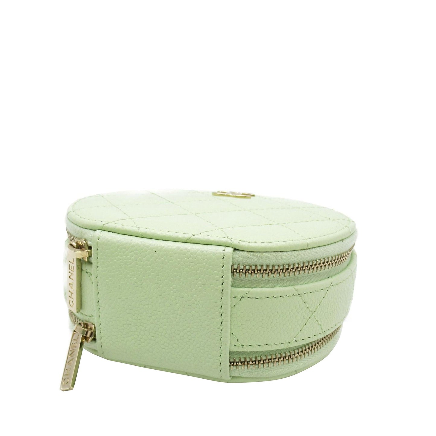 Chanel Mini Caviar Round Vanity Bag (SHG-L9oeJh)