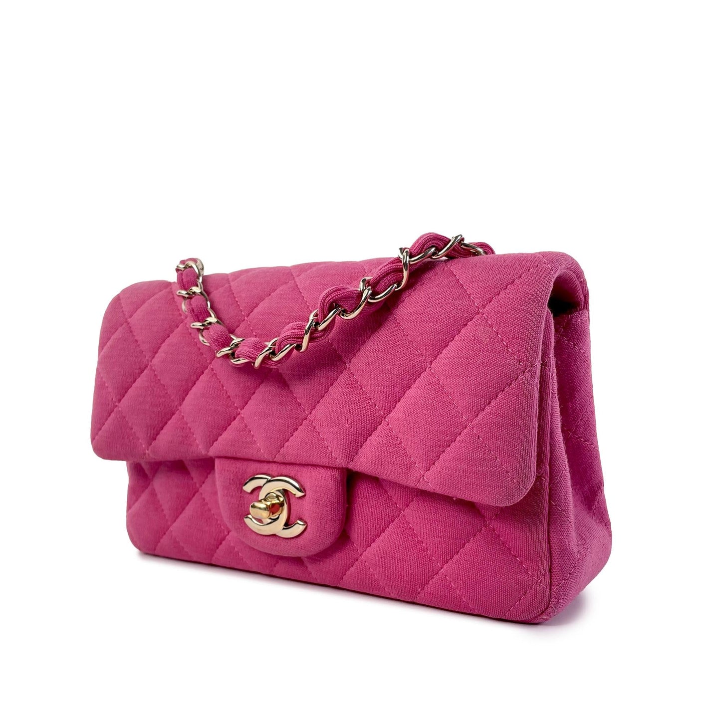 Chanel Mini Classic Jersey Single Flap (SHG-huVmeQ)