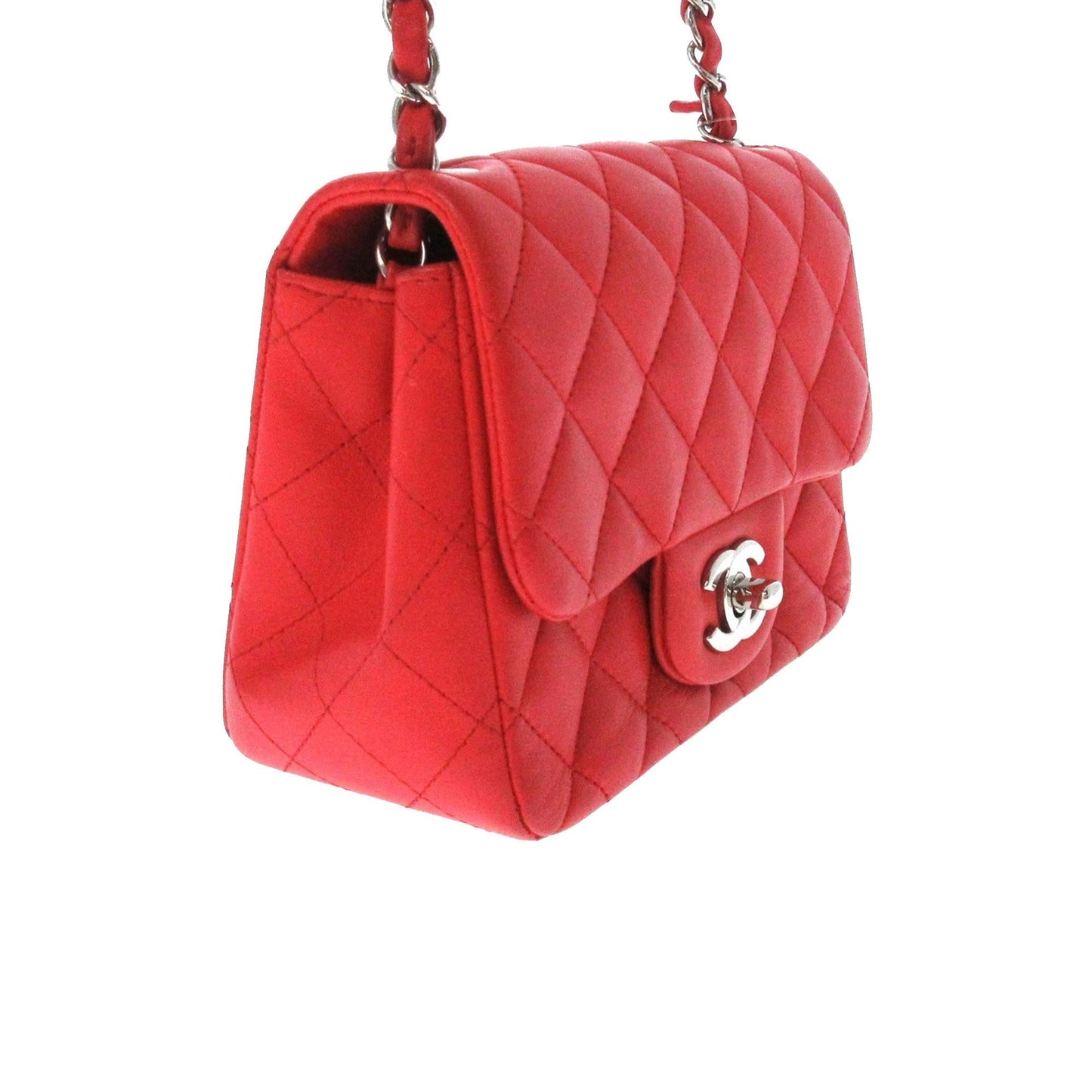 Chanel Mini Classic Lambskin Square Single Flap (SHG-bY710T)