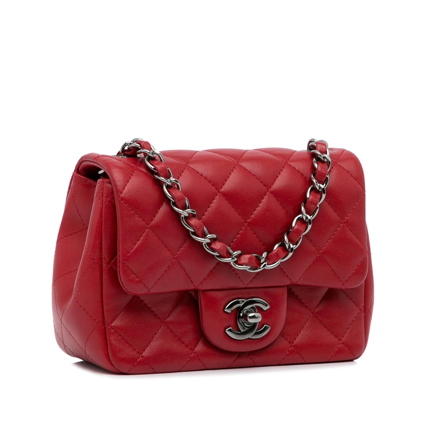 Chanel Mini Classic Lambskin Square Single Flap (SHG-xpK8dp)