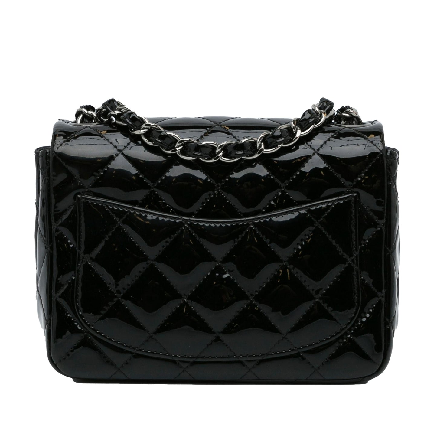 Chanel Mini Classic Square Patent Single Flap (SHG-rUMkrs)