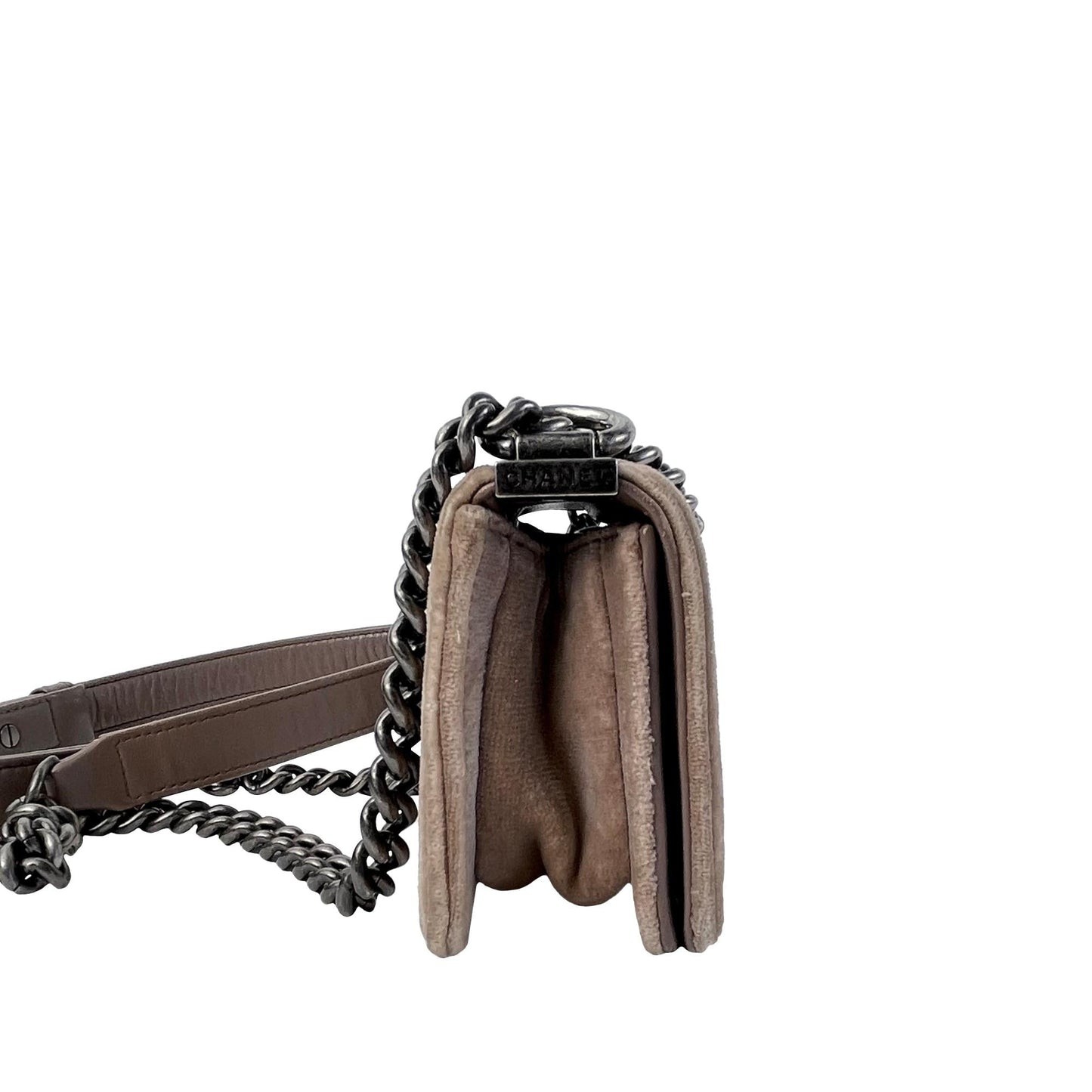 Chanel Mini Velvet Boy Flap Bag (SHG-42MkBL)