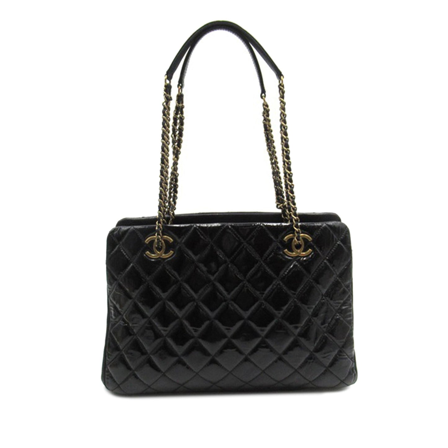 Chanel Patent Goatskin Paris Salzburg CC Eyelet Shoulder Bag (SHG-kMMOtX)