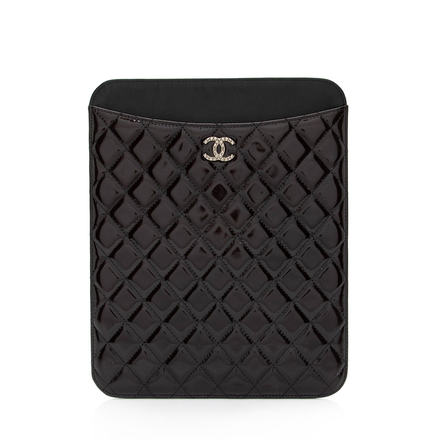 Chanel Patent Leather CC Brilliant iPad Case (SHF-NuaWXc)