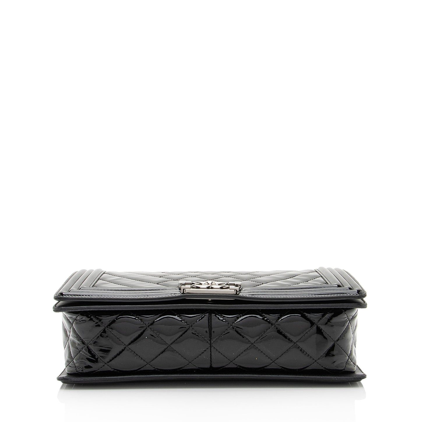 Chanel Patent Leather Chevron New Medium Boy Bag (SHF-jPhBdY)