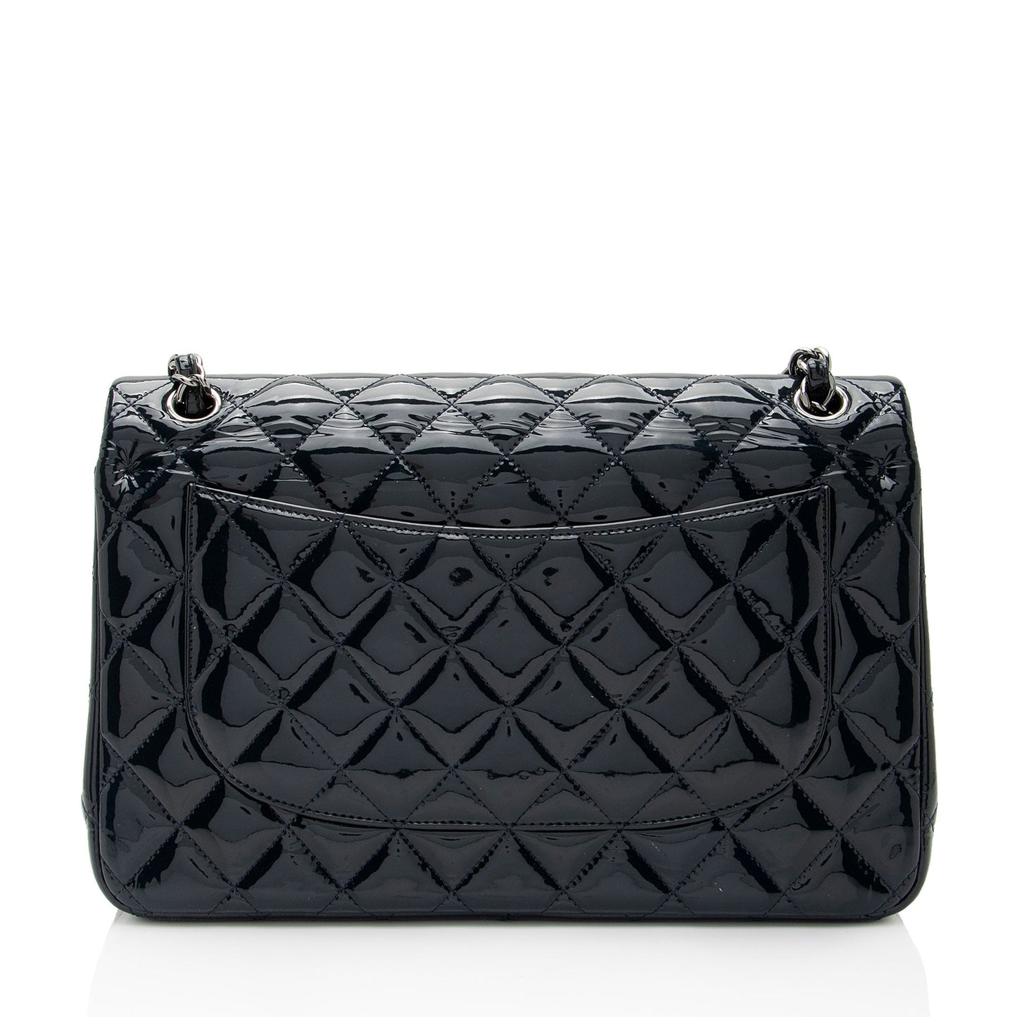 Chanel Patent Leather Classic Jumbo Double Flap Bag (SHF-Ye66Rb)