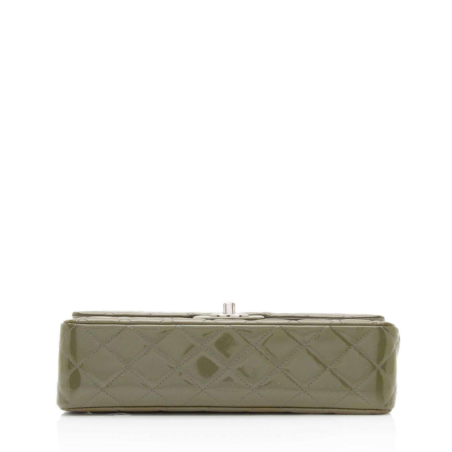 Chanel Patent Leather Classic Medium Double Flap Bag (SHF-yY0DZr)