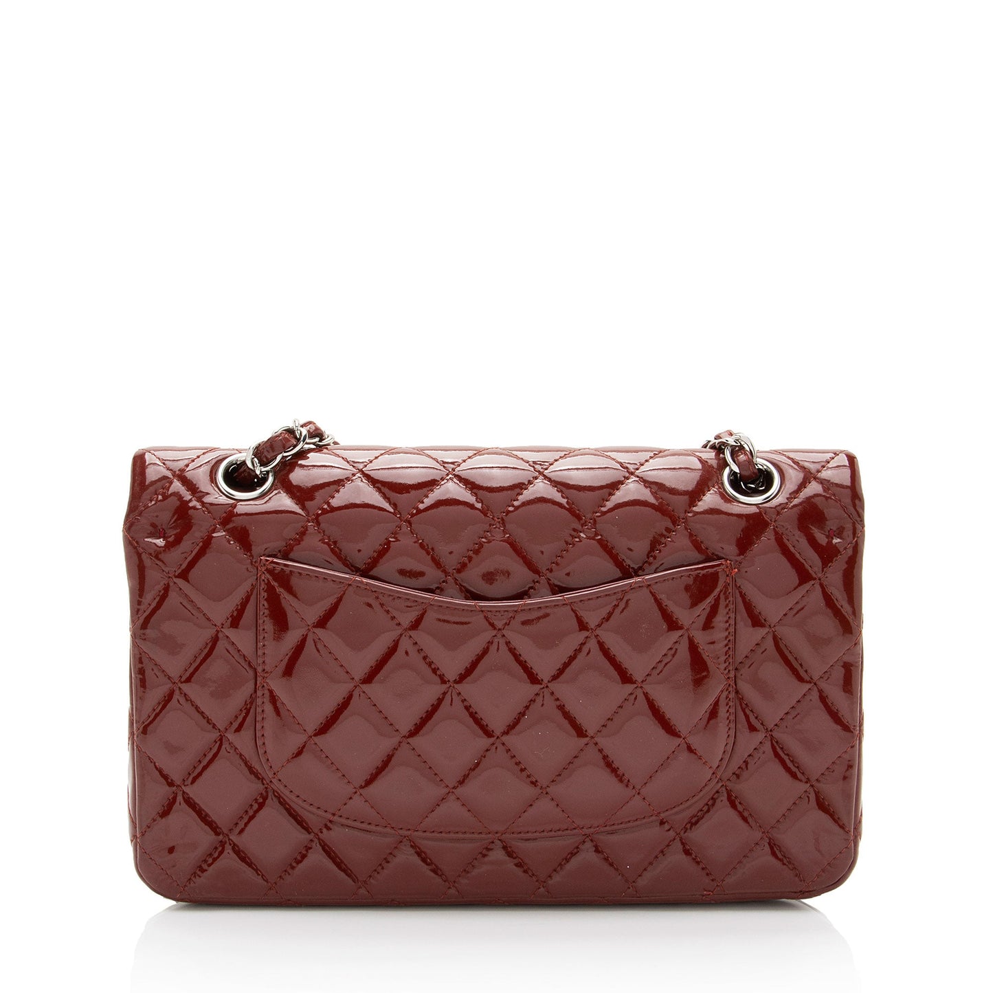 Chanel Patent Leather Classic Medium Double Flap Bag (SHF-BwsnL1)