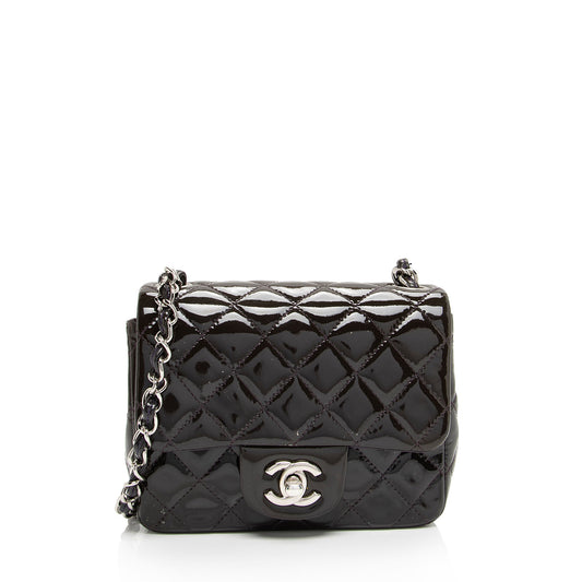 Chanel Patent Leather Classic Square Mini Flap Bag (SHF-Ejwny1)