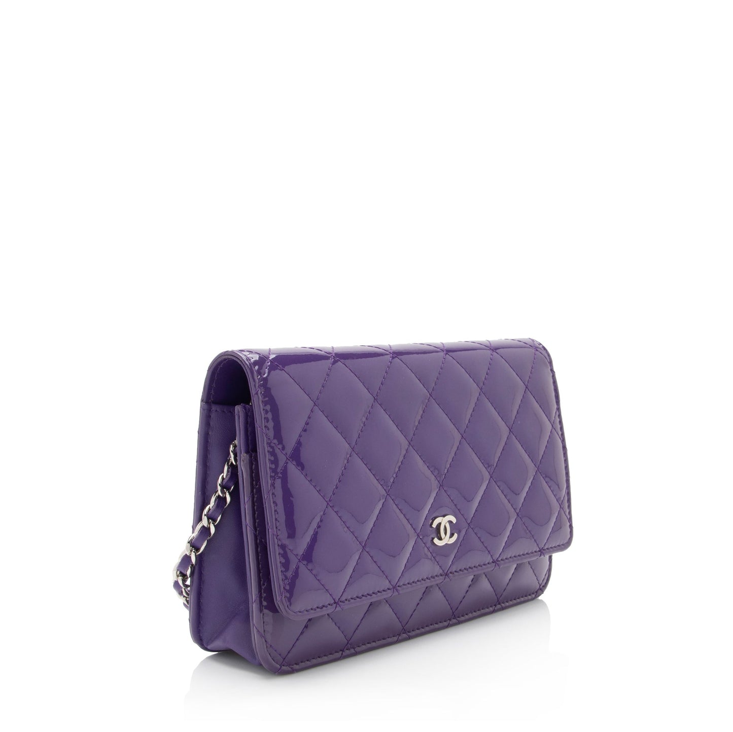 Chanel Patent Leather Classic Wallet on Chain Bag (SHF-0qaVpG)