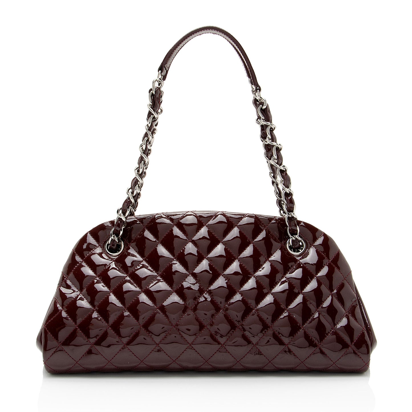 Chanel Patent Leather Just Mademoiselle Bowler Bag (SHF-HKPpy4)