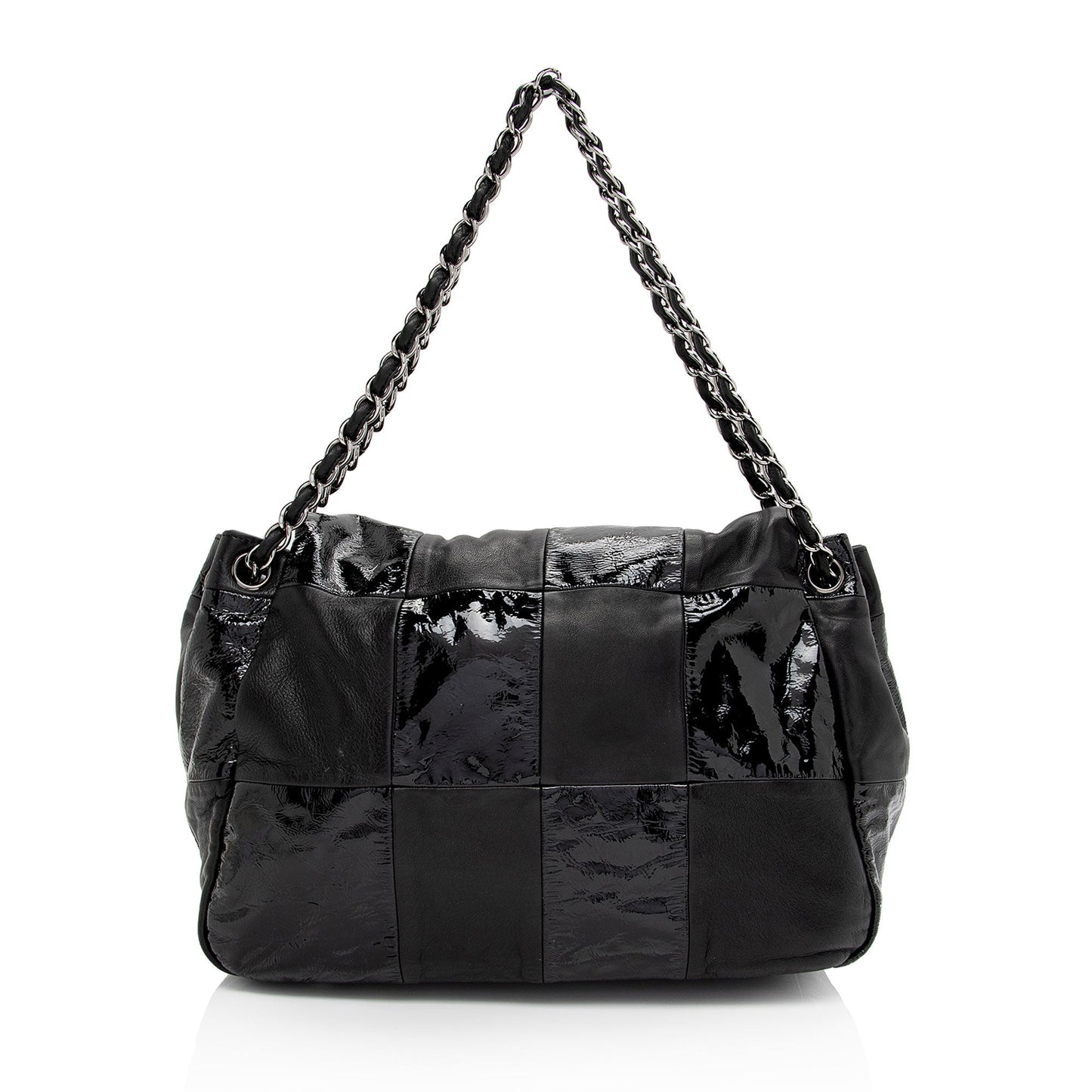 Chanel Patent Leather Lambskin Brooklyn Ligne CC Accordion Flap Bag (SHF-eIVXhx)