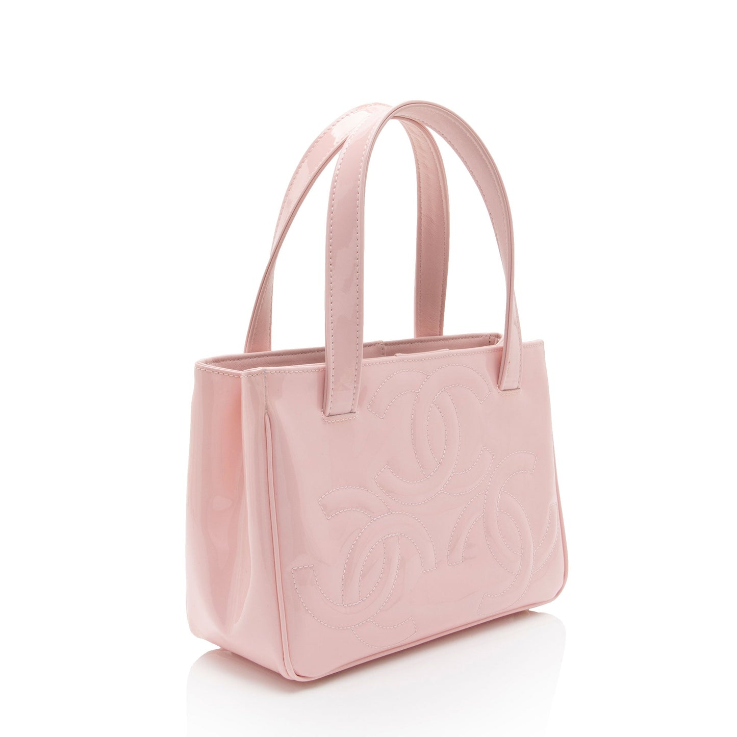 Chanel Patent Leather Triple CC Small Tote (SHF-Kk4uom)