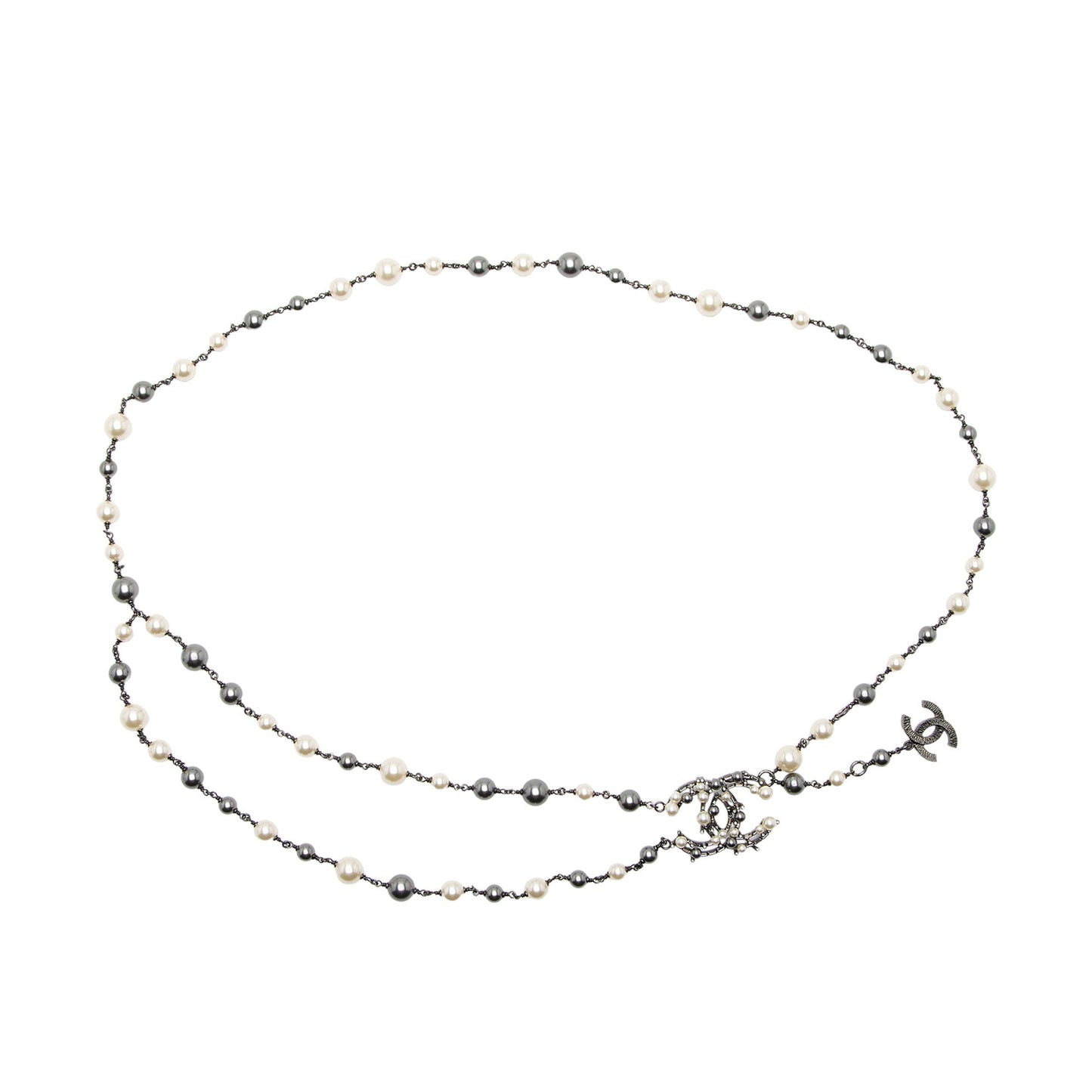 Chanel Pearl Bead CC Chain Belt - Size 44 / 110 (SHF-S2el0u)